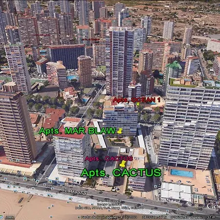 Ofert, Next To The Area, Apt Ocean-2ª Linea Levante-3-4 Pers -con Piscina, Aire Acond Extra Y Garaje 10eur Dia * 베니돔